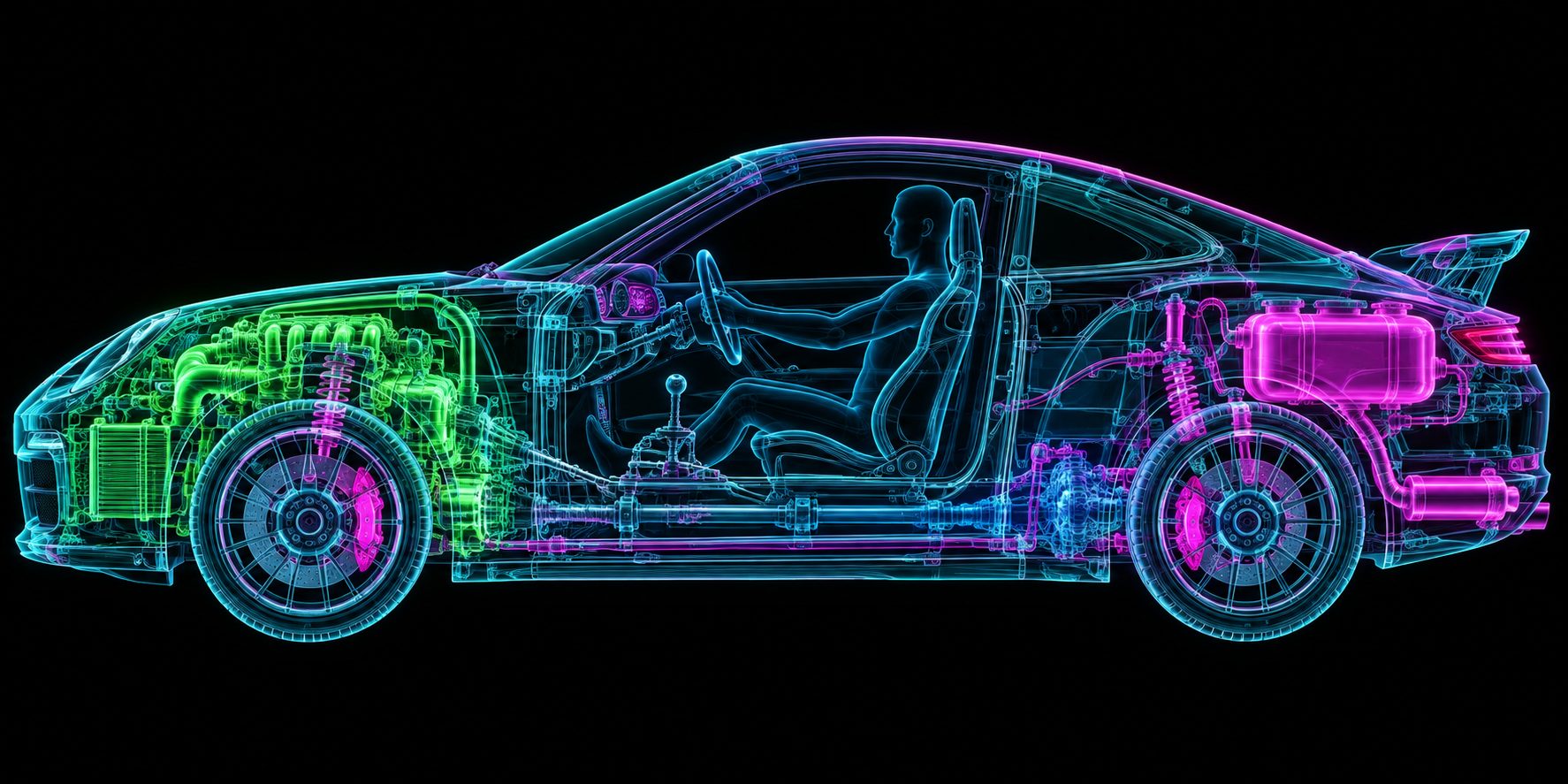 Carro usado como metáfora para os componentes de um agente